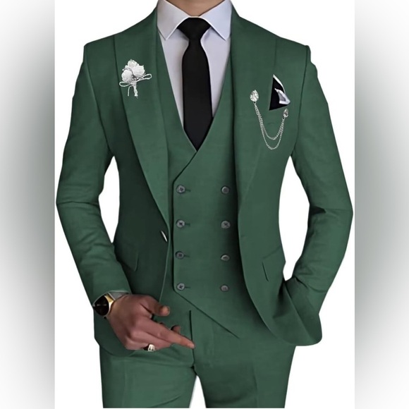 wangyue Other - WANGYUE Men's 3 Piece Suit Slim Fit Suits One Button Blazer Vest Pants NWOT